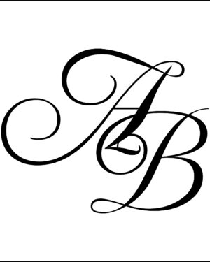 Einfache Monogrammgravur in Stein