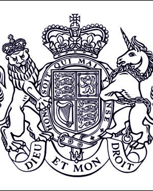 Wappen mit 2 Schildhaltern in Stein